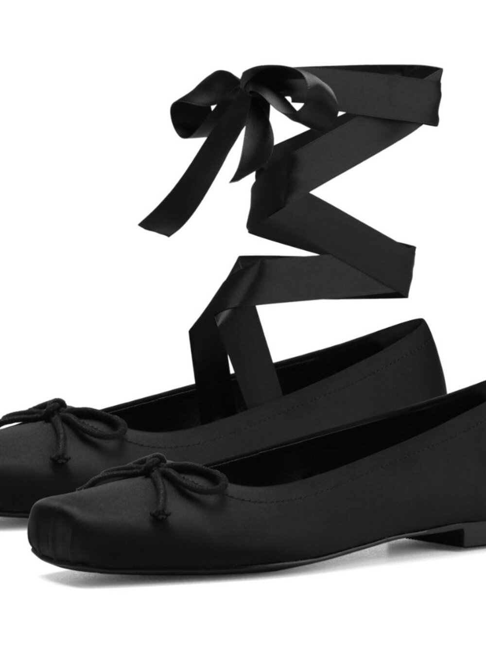 Women's Ballet Flats with Detachable Ribbon, 2 Ways to Wear